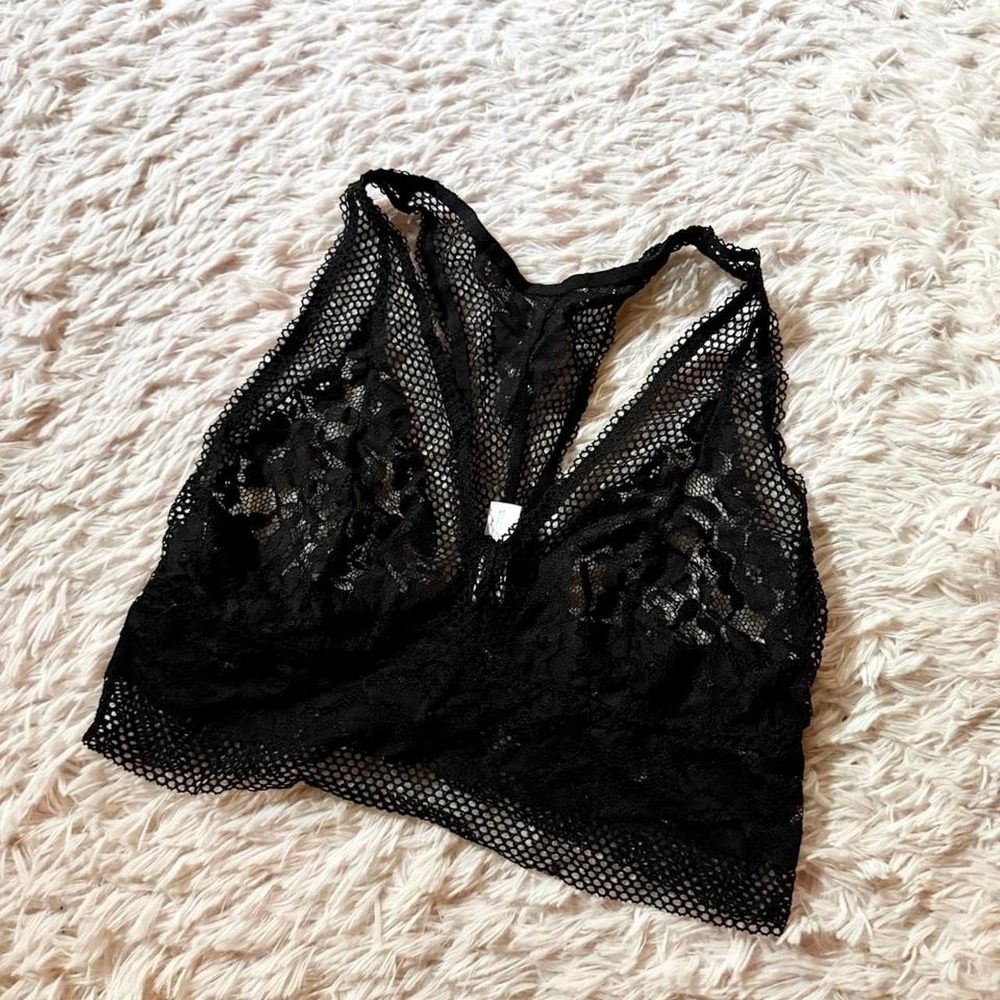 Dark Romance Sexy Sheer Lace Whimsygoth Bralette Womens 1X Victorian Gothic Emo